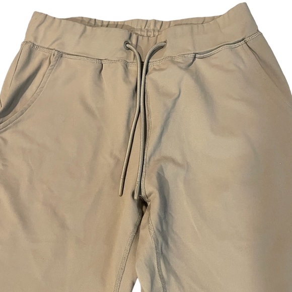 Women's Alphalete Small Leggings Pants Drawstring Khaki Joggers Light Mocha - Picture 3 of 9